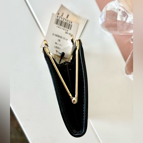 Fendi Pequin Kisslock Card/ Coin Purse Wallet - Picture 5 of 9